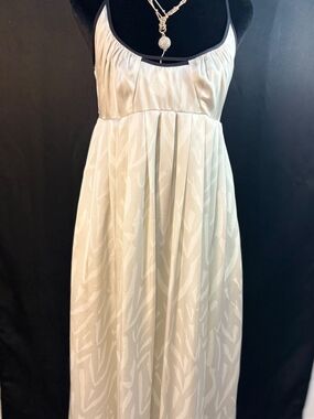 GAP Ivory Patterned Maxi Dress with Scoop Neck Size2